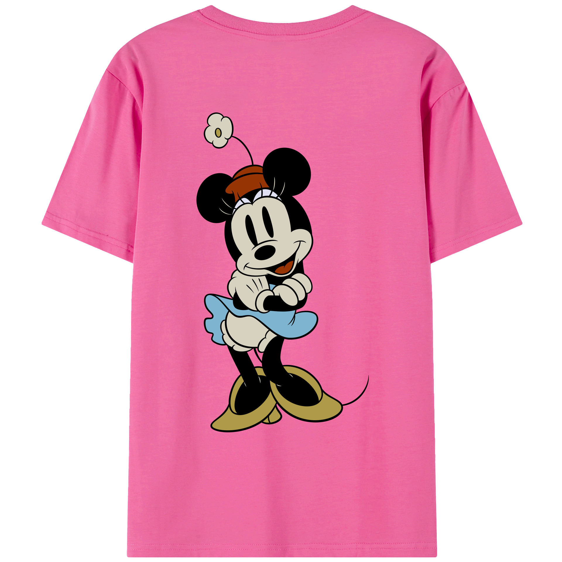 （画像用） ミッキーマウス Mickey Mouse レディース半袖Tシャツ(バックプリント)